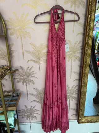Vestido pareo largo espalda baja