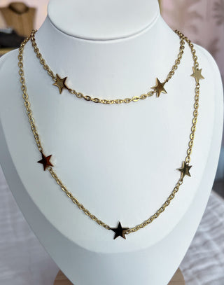 Collar Maxi cadena estrellas