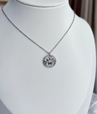 Cadena ojo detalles plata