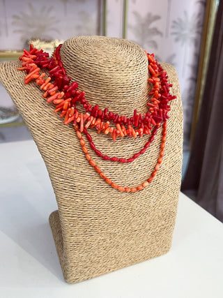 Collar Corales rojo