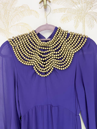 Maxi cuello madera dorado
