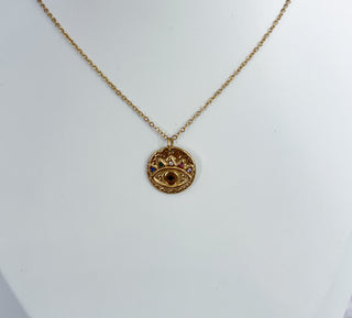 Cadena ojo detalles oro