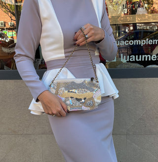 Bolso invitada plateado