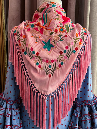 Mantoncillo Alegría rosa bebé