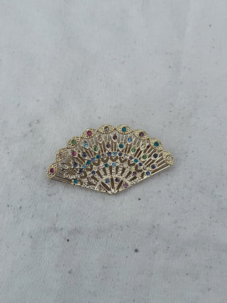 Broche abanico real