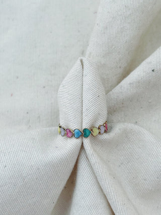 Anillo Corazones multicolor