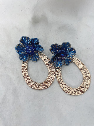 Pendientes azahar azul