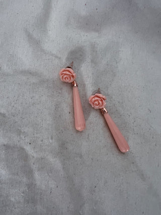 Pendientes lágrima flor