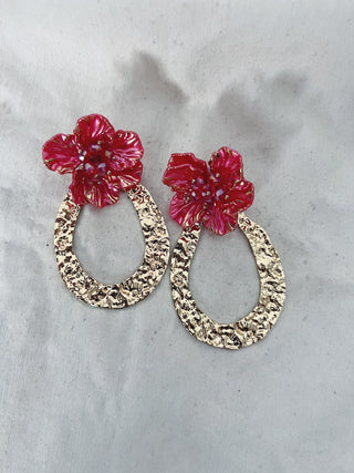 Pendientes azahar rojo