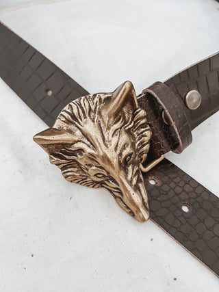 Cinturón piel lobo