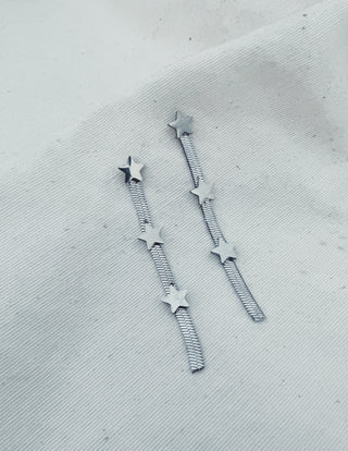 Pendientes summer estrellas plata