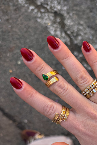 Anillo espiral brillos