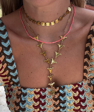 Collar corales fino coral claro