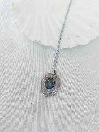 Cadena Piedra azul plata