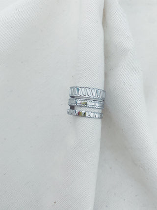 Anillo Petunia plata