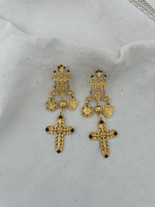 Pendientes cruces reliquia