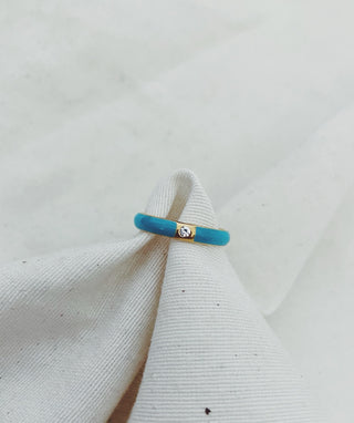 Anillo tonis turquesa