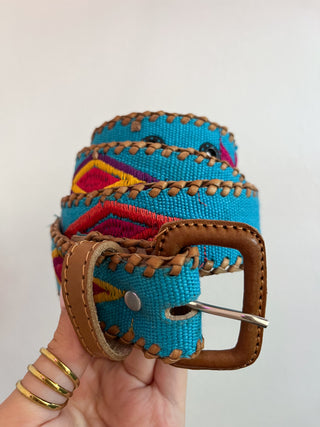 Cinturón Guatemala turquesa
