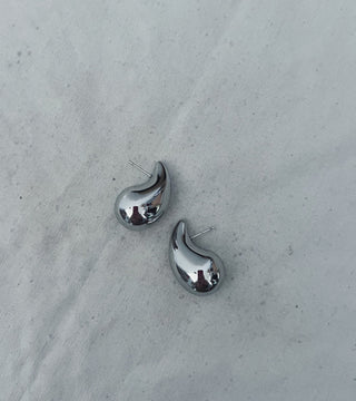 Pendientes Gotas grandes plata