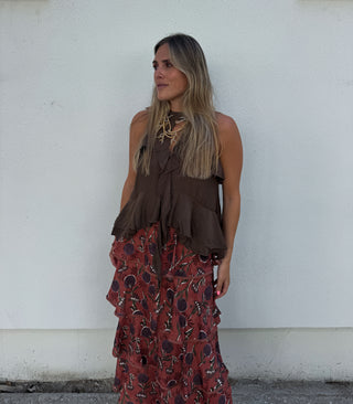 Falda Granada teja