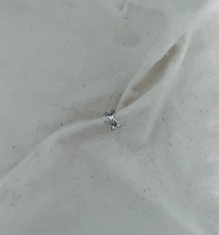 ear cuff cruzado plata