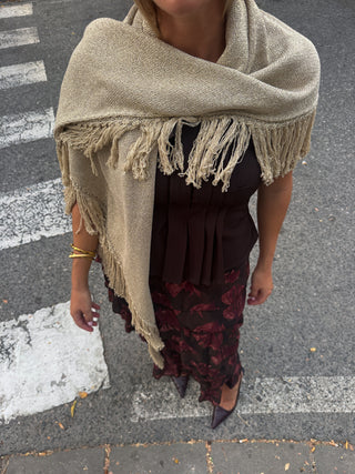 Poncho hilo dorado