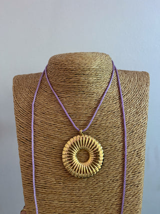 Choker caracola cuerdas lila