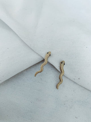 Pendientes serpiente oro cleo
