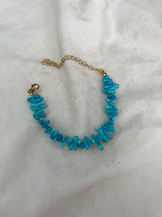 Pulsera Corales turquesa
