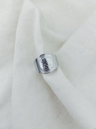 Anillo Coin plata
