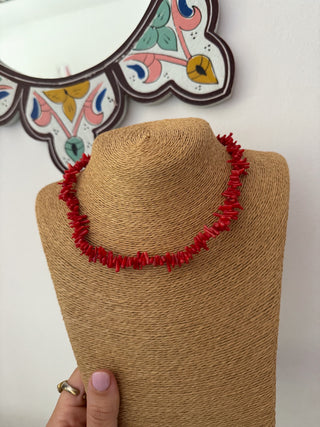 Collar Corales rojo