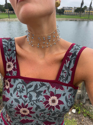 Choker Leonor celeste