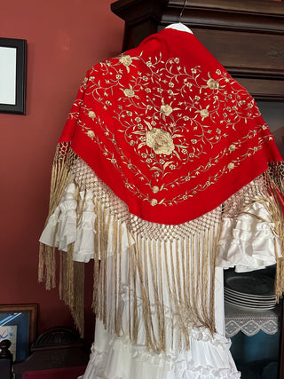 Mantoncillo María Luisa rojo