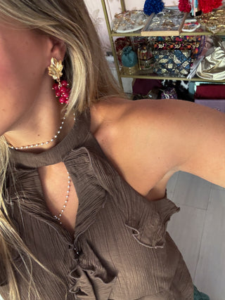 Pendientes racimo hoja