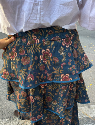 Falda Apsará azul