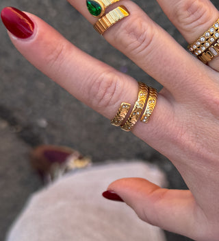 Anillo espiral brillos