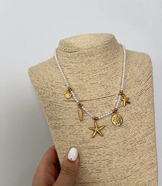 Cadenita Perlas mar