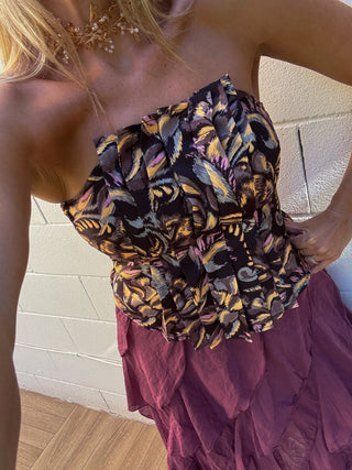 Top Pauline estampado amarillo