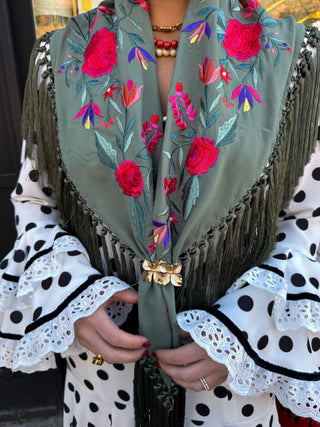 Broche doble flor