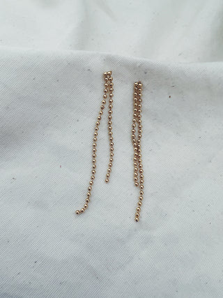 Pendientes Cascada bolitas oro