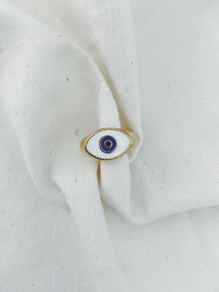 Anillo Egipcio azul y blanco