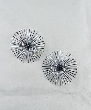 Pendientes Dis detalle negro plata