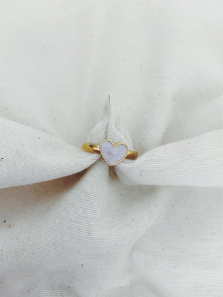 Anillo corazón lila