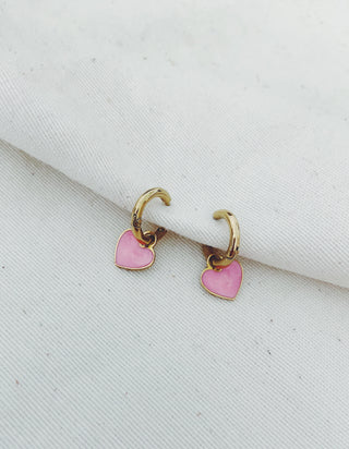 Arito corazones rosa oro