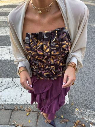 Top Pauline estampado amarillo