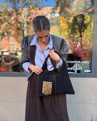 Bolso serraje animal print