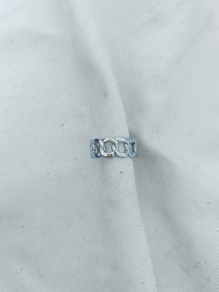 Anillo Eslabones simple plata