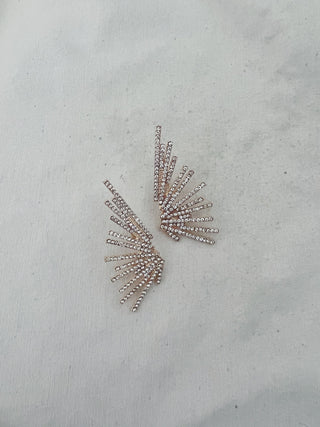 Pendientes pavo real diamantes