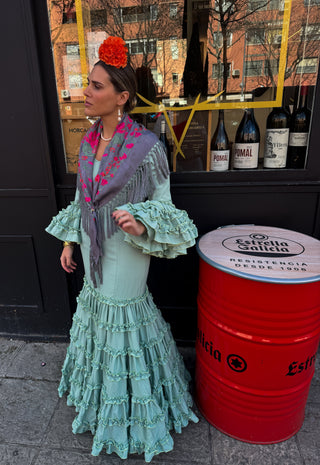 Traje flamenca sur liso