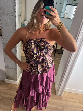Top Pauline estampado amarillo